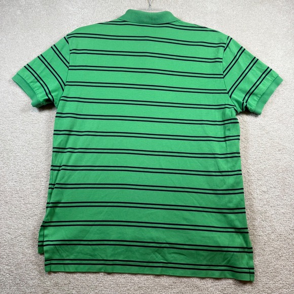 Polo Ralph Lauren Men's Green Striped Short Sleeve Polo Shirt Size Medium - Picture 3 of 7